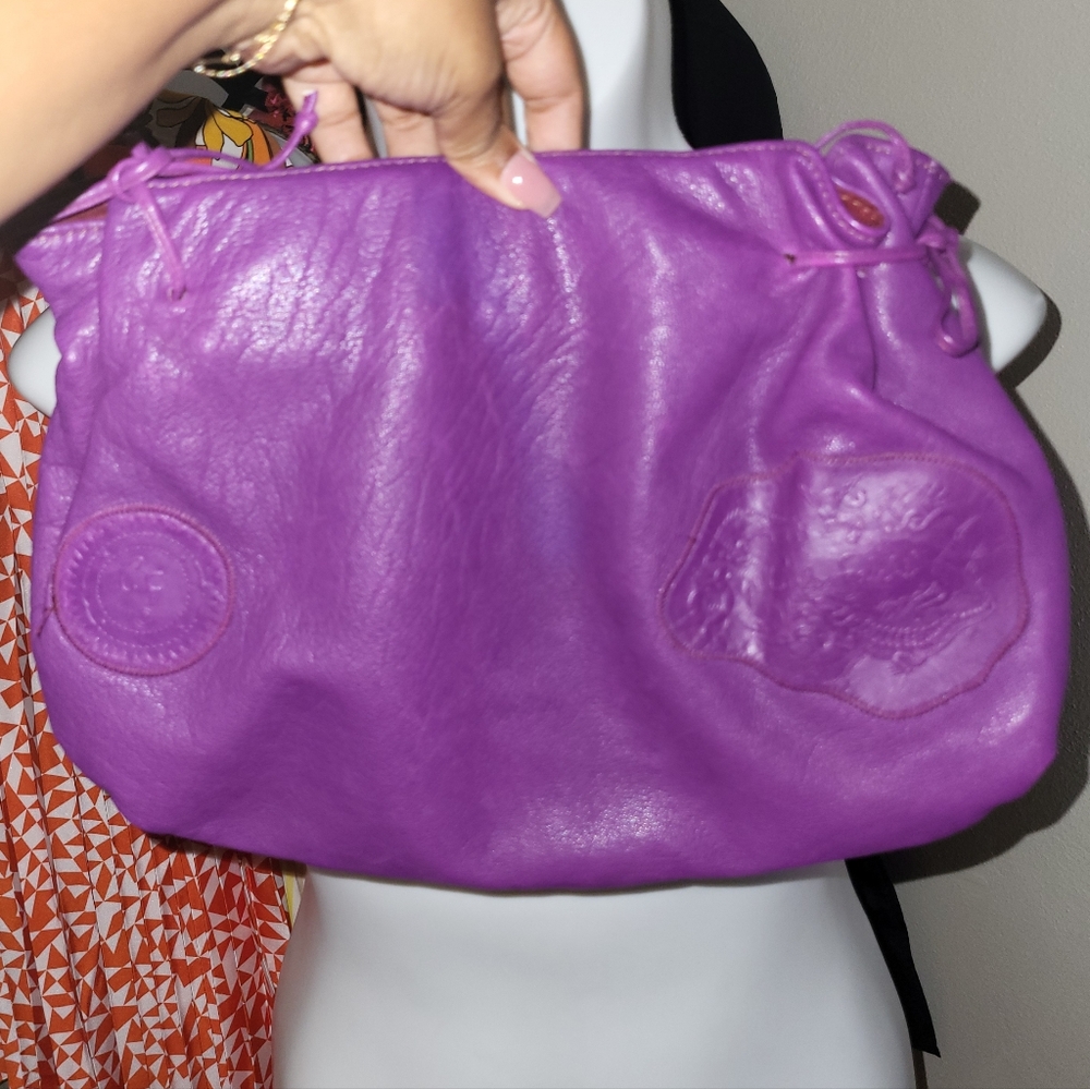 Purple Leather Women's Bag